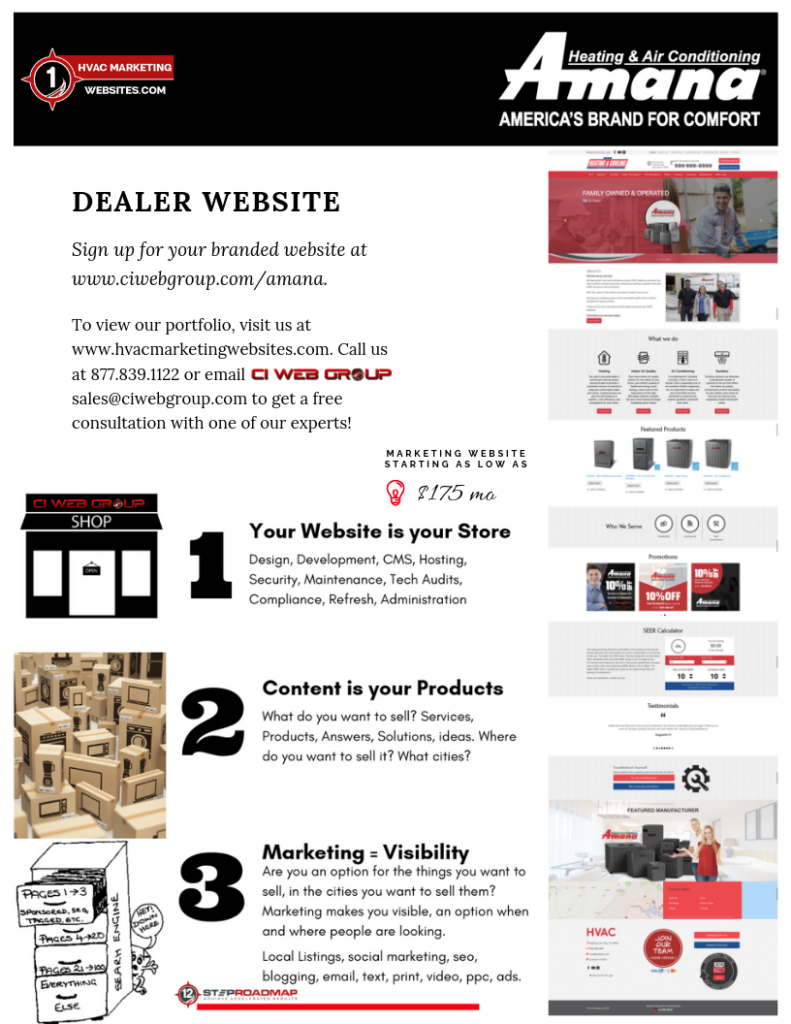 Amana Dealer HVAC Marketing Website - CI Web Group